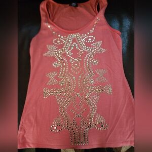 Rue21 Women's Sleeveless Top with Gold Accents